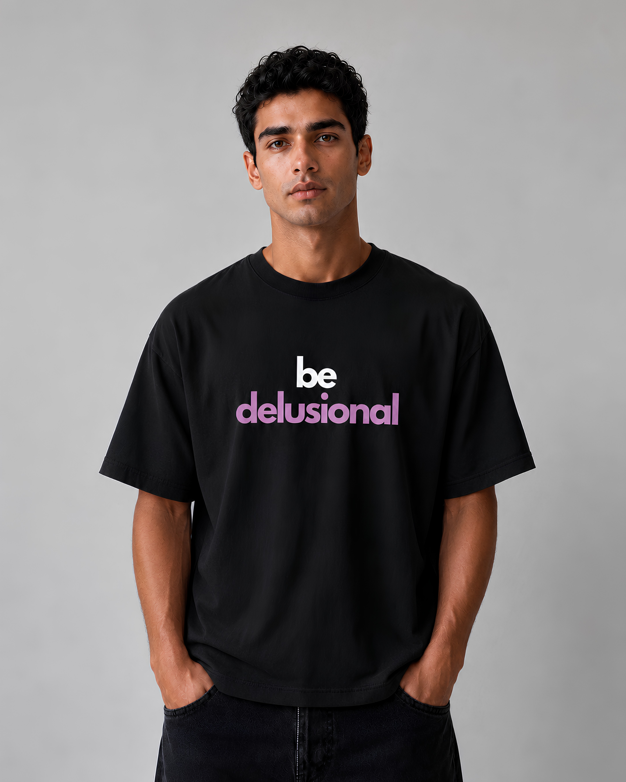 Be Delusional Black Tee
